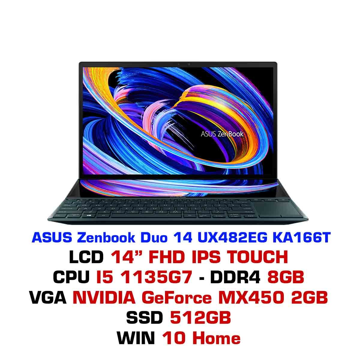 Laptop ASUS Zenbook Duo 14 UX482EG KA166T