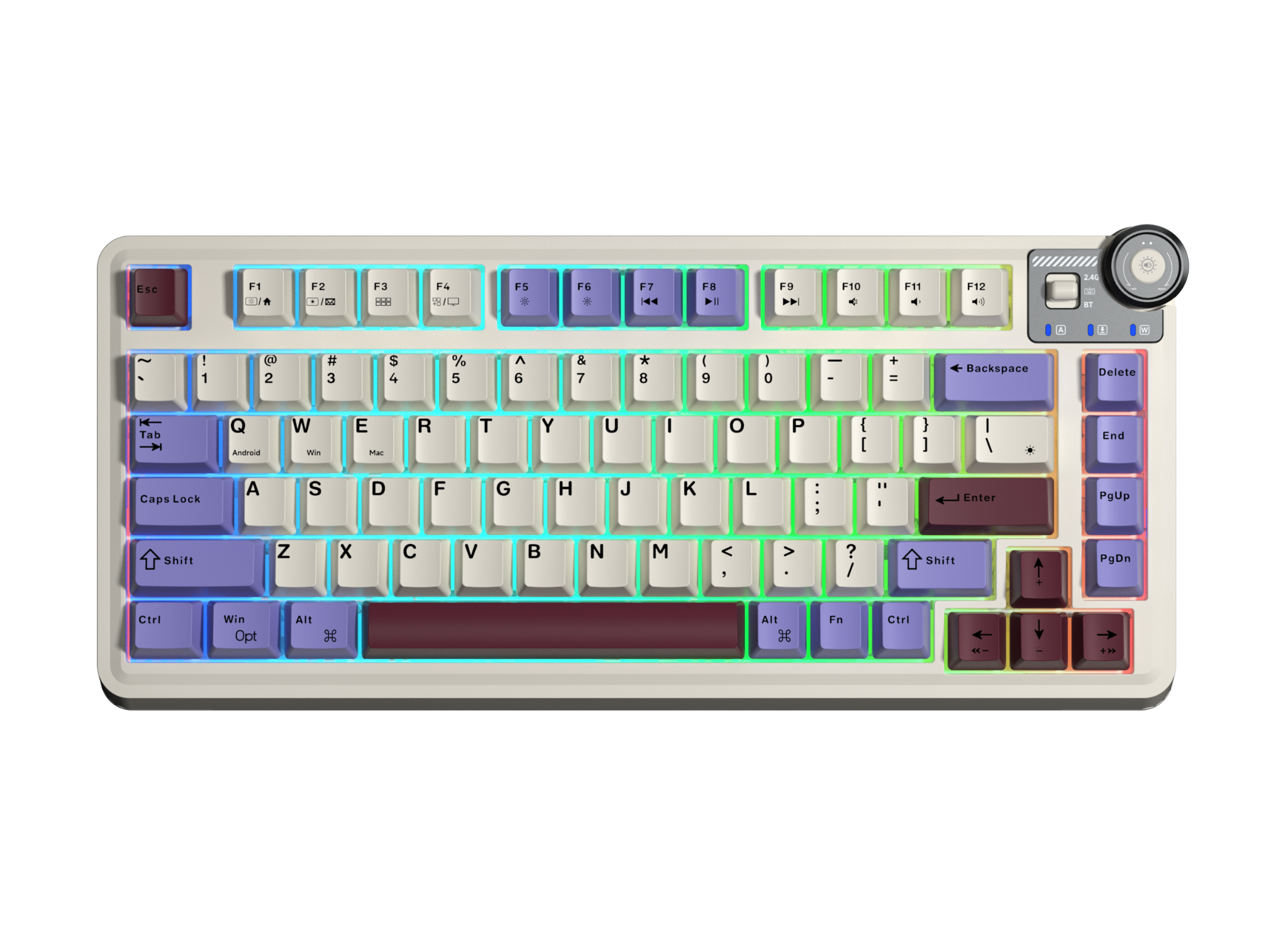 Bàn phím AULA AU75 TM (Tím + Be + Đỏ/ Star Vector Switch) AU7502