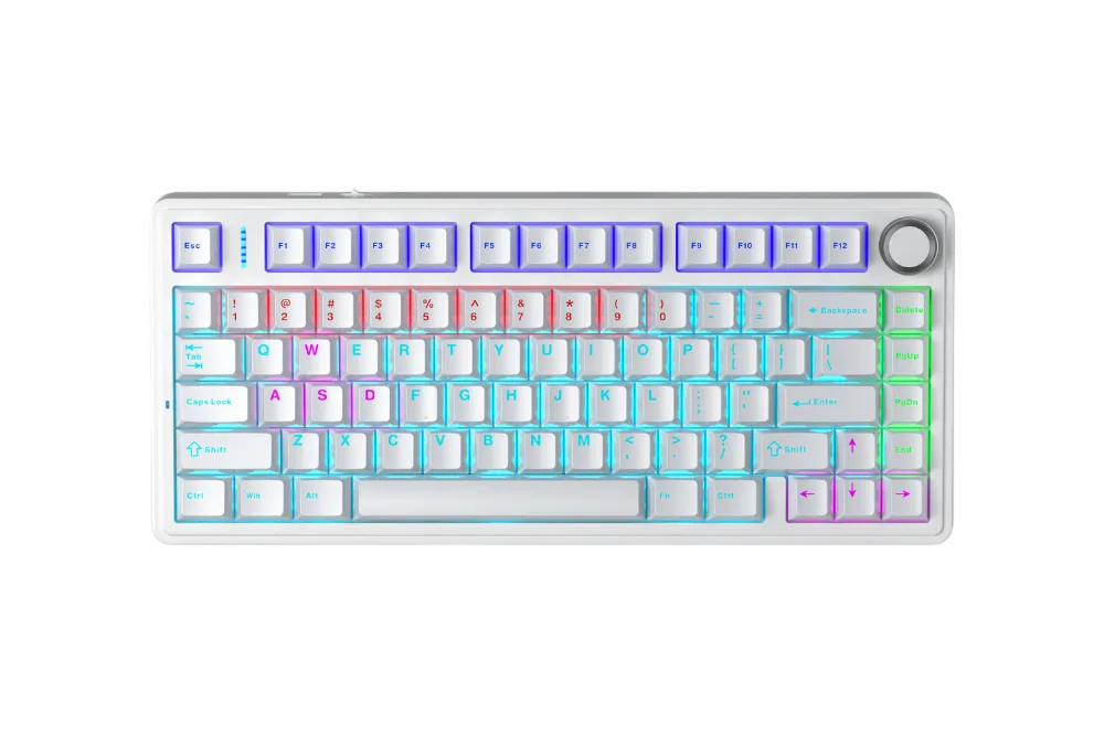 Bàn phím AULA F75 có dây (Trắng Red switch) F7512