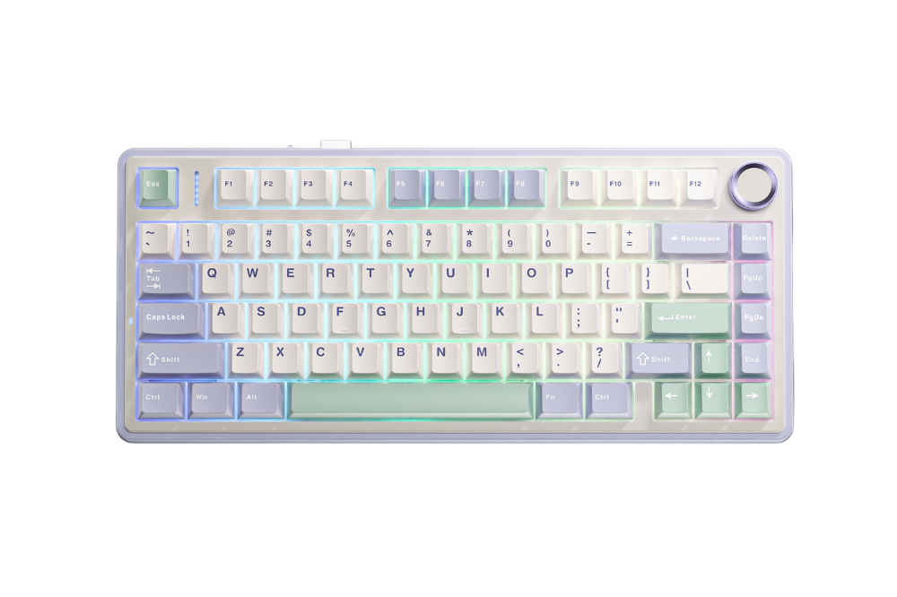 Bàn phím AULA F75 Ice Green (Tím nhạt + Be + Xanh lá /Reaper Switch) F75IGR