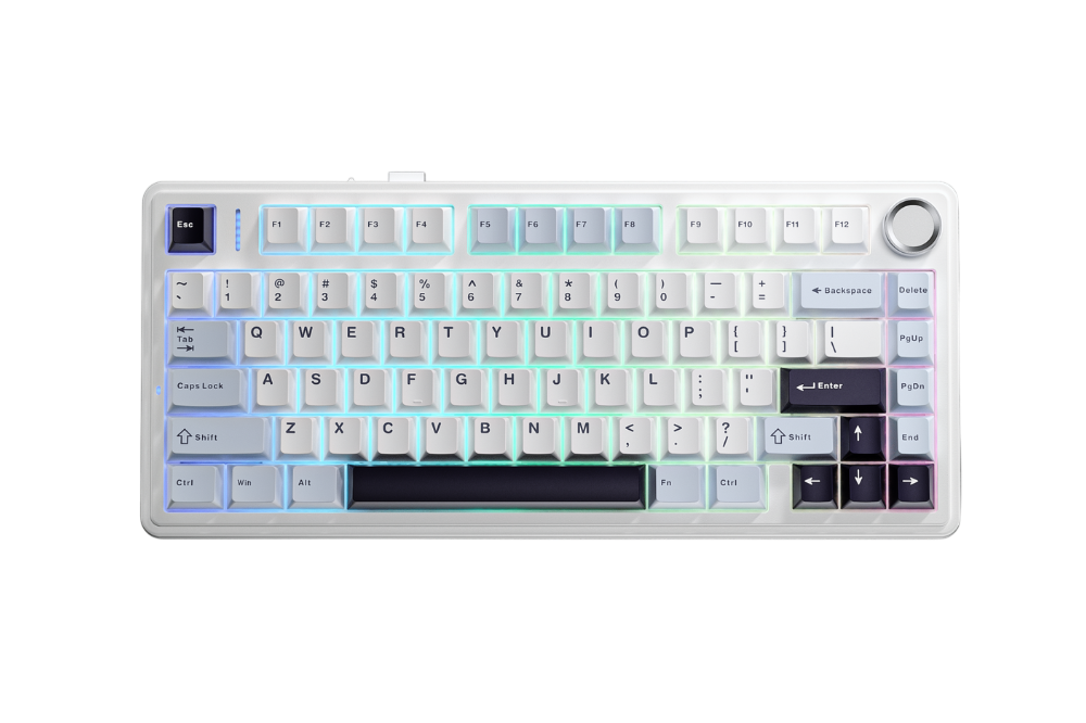 Bàn phím AULA F75 Ice Blue (Xanh nhạt + Trắng + Tím đậm /Ice Vein Switch) F75IBI