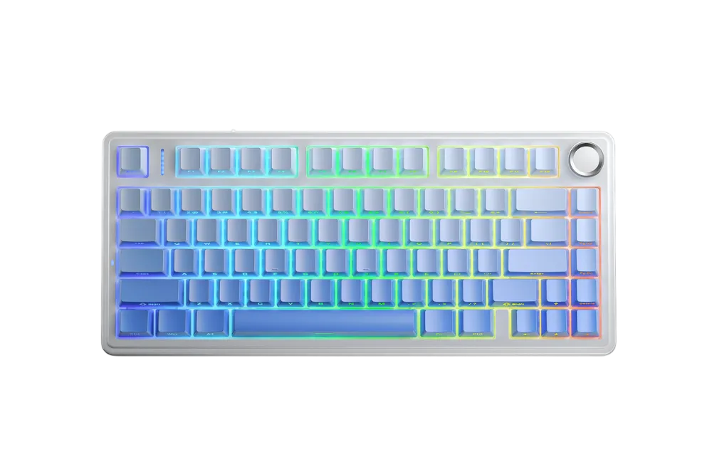 Bàn phím AULA F75 PRO (Trắng + Xanh Dương Gradient - Seiya/Star Vector switch) F7503