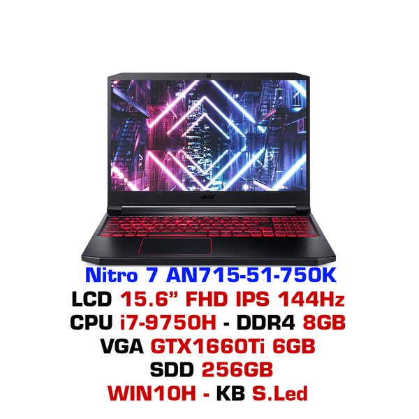  Laptop Gaming Acer Nitro 7 AN715-51-750K 