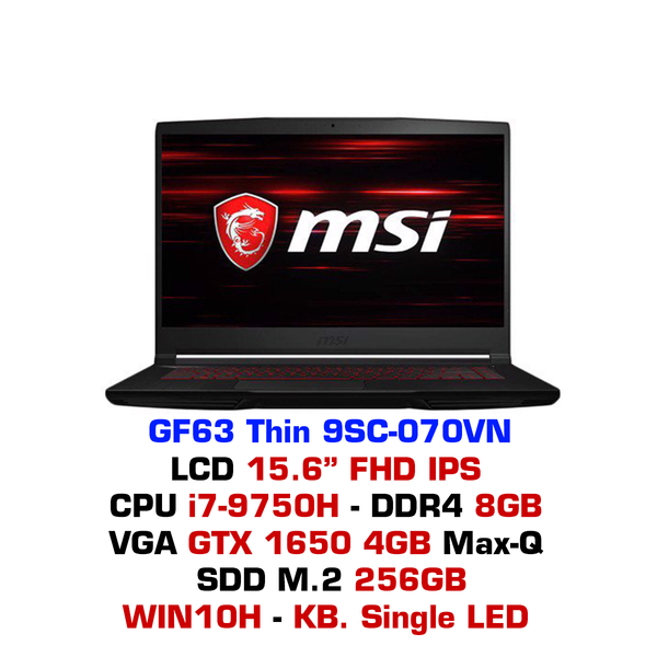  Laptop Gaming MSI GF63-9SC-070VN 