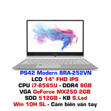  Laptop MSI PS42 Modern 8RA 252VN 