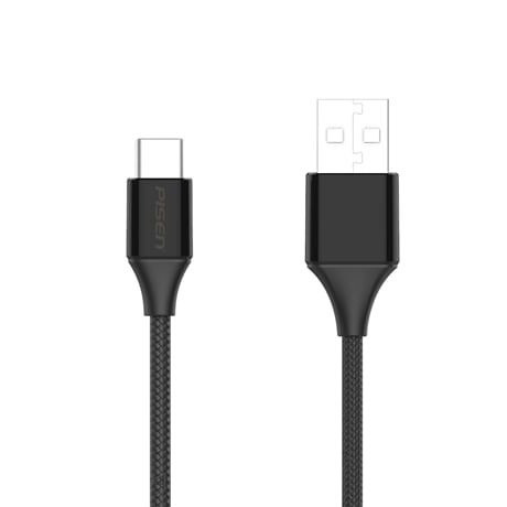  Cáp PISEN USB Type-C 2.4A braided 1200m(Anti-break) - TC14-1200 BLACK 