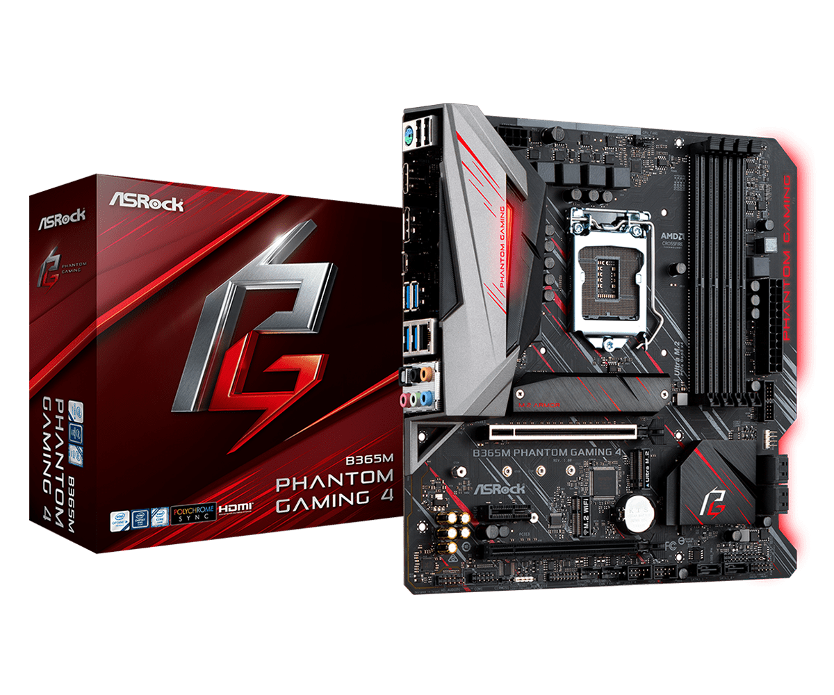 Bo mạch chủ Asrock B365M Phantom Gaming LGA1151V2