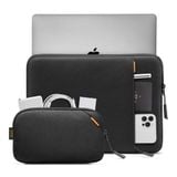  TÚI CHỐNG SỐC TOMTOC (USA) 360* PROTECTIVE KÈM TÚI PHỤ KIỆN CHO MACBOOK AIR/PRO 13” ĐEN A13 C12D 