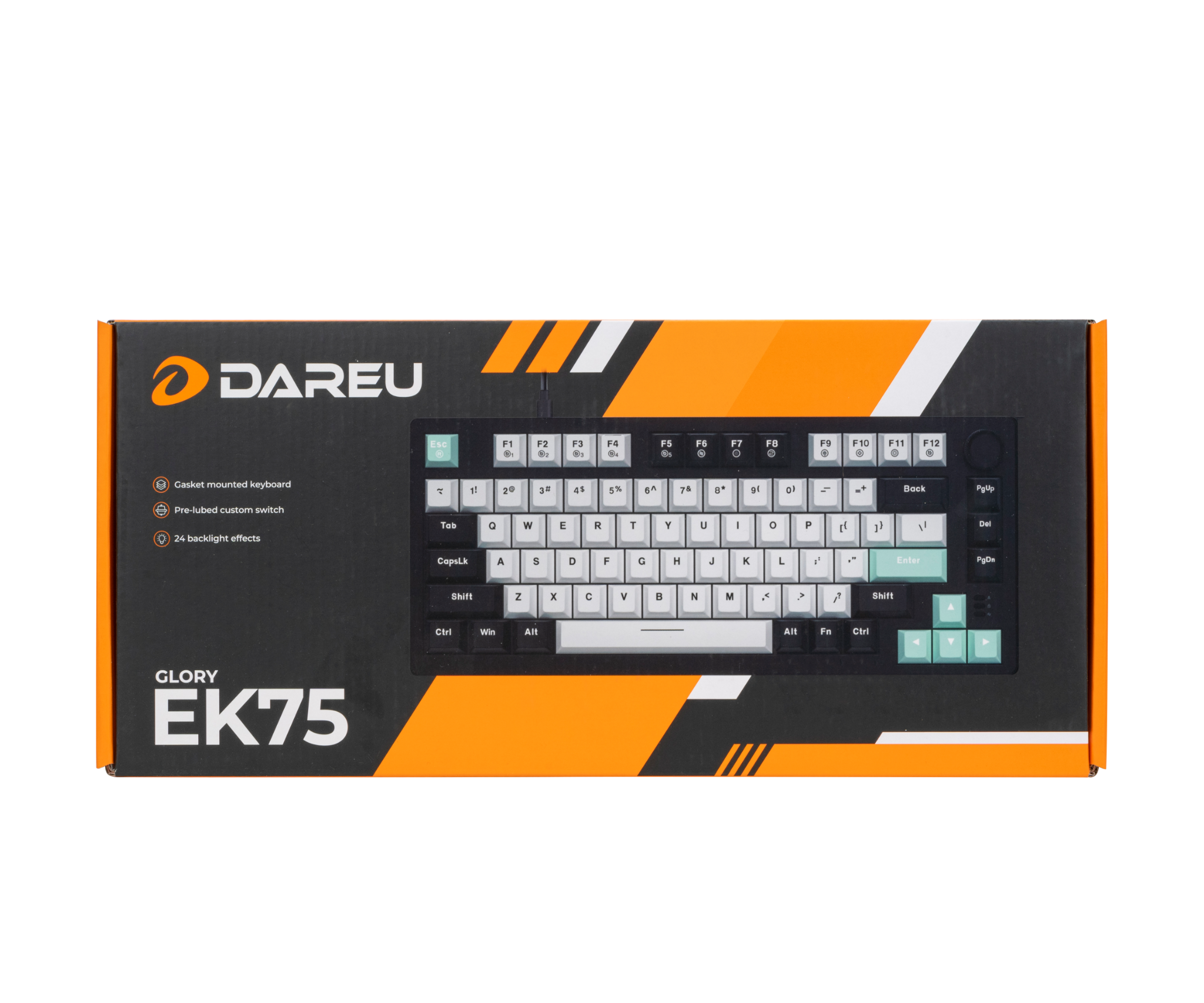  Bàn phím cơ DareU EK75 White Black Firefly switch 