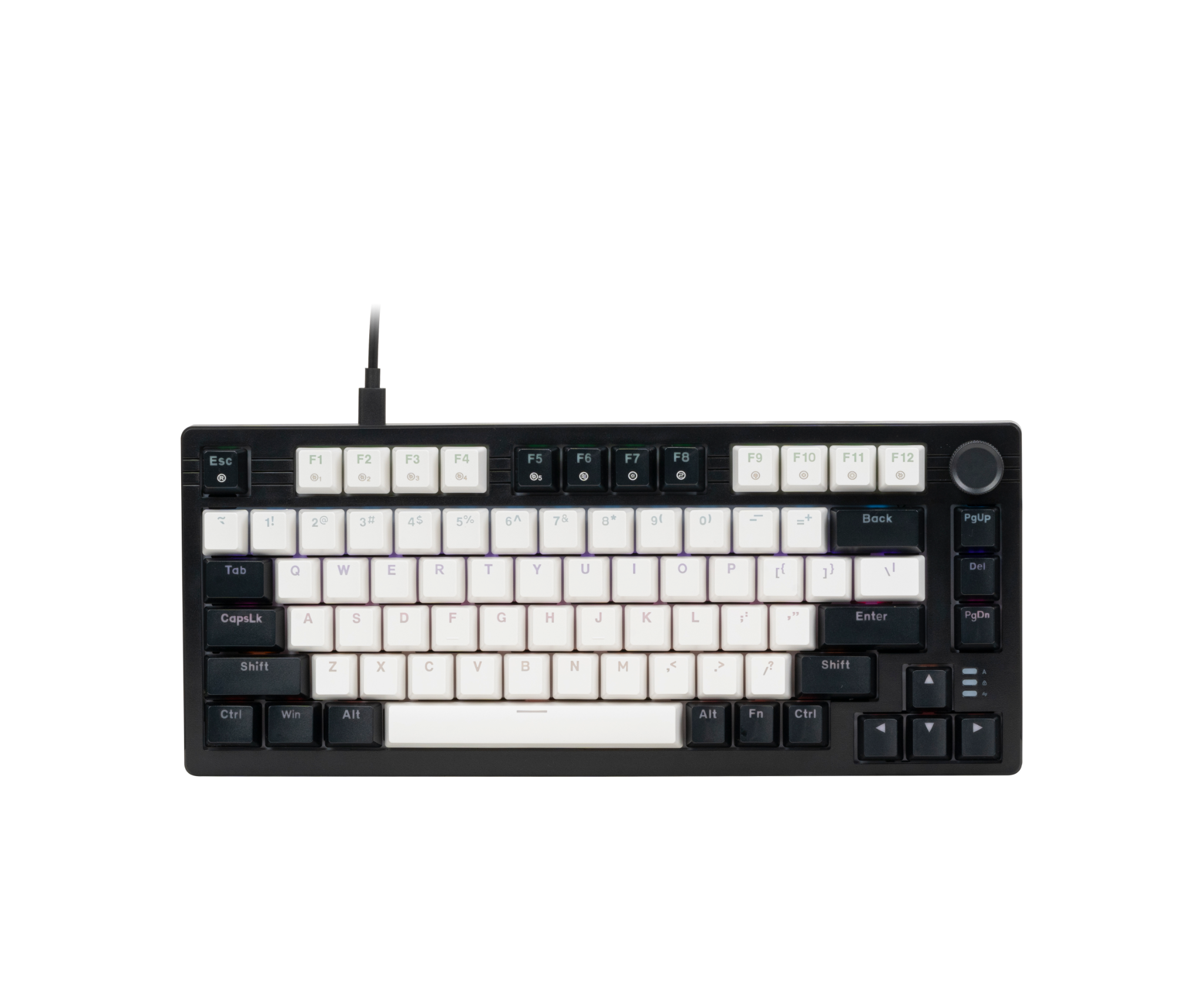 Bàn phím cơ DareU EK75 White Black Firefly switch