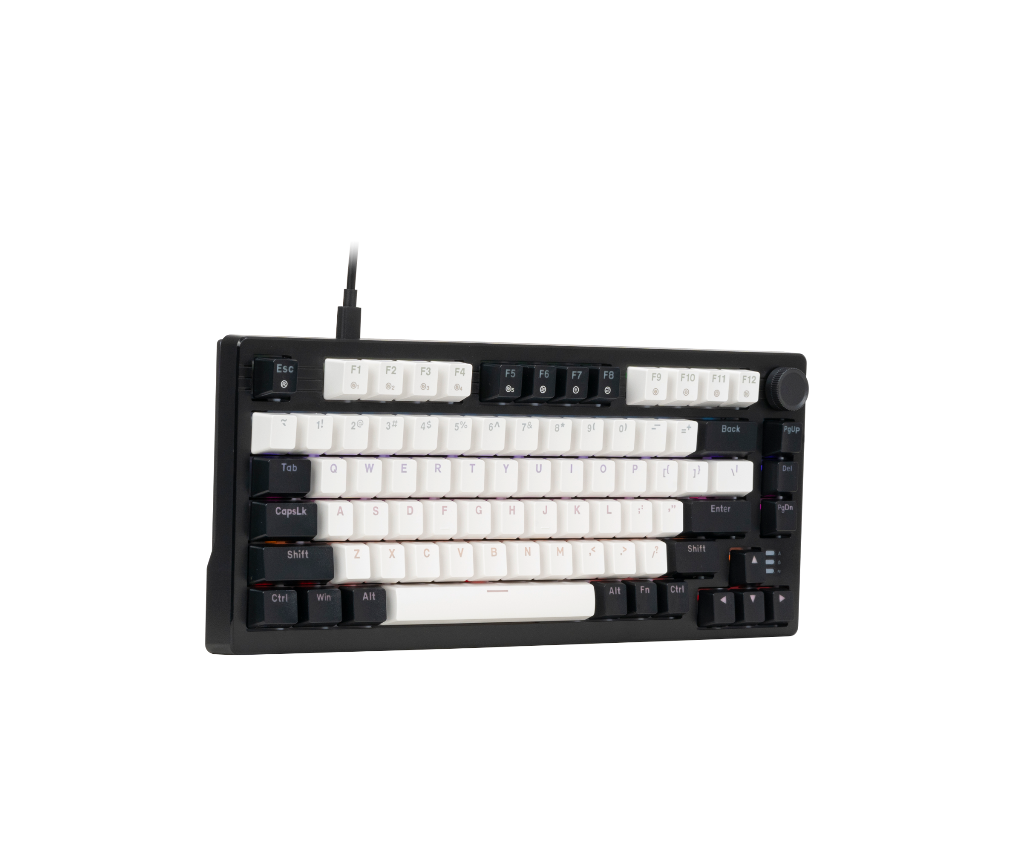  Bàn phím cơ DareU EK75 White Black Firefly switch 