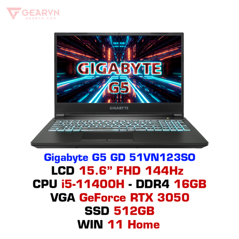  Laptop gaming Gigabyte G5 GD 51VN123SO 