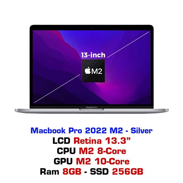 MacBook Pro 13 M2 10GPU 8GB 256GB Silver