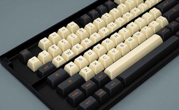  AKKO Keycap set – Carbon Retro (PBT Double-Shot/ASA profile/158 nút) 