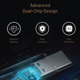  Dây Cáp Mazer Infinite.LINK 3 Pro Cable USB-C TO USB-C 1.25m 100W M-PL3Pro-C2C125-BK 