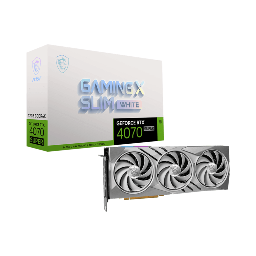 Card Màn Hình Msi Geforce Rtx 4070 Super 12G Gaming X Slim White