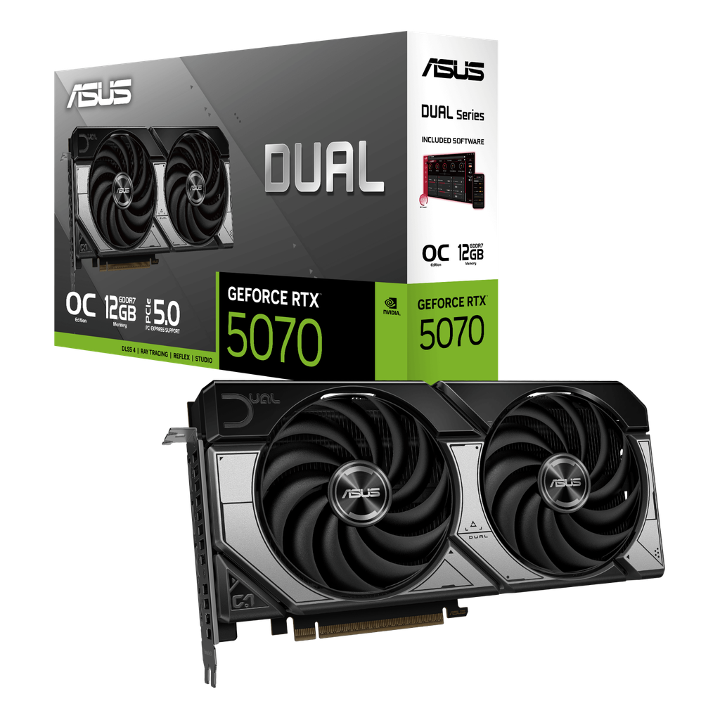 Card màn hình ASUS Dual GeForce RTX 5070 12GB GDDR7 OC Edition
