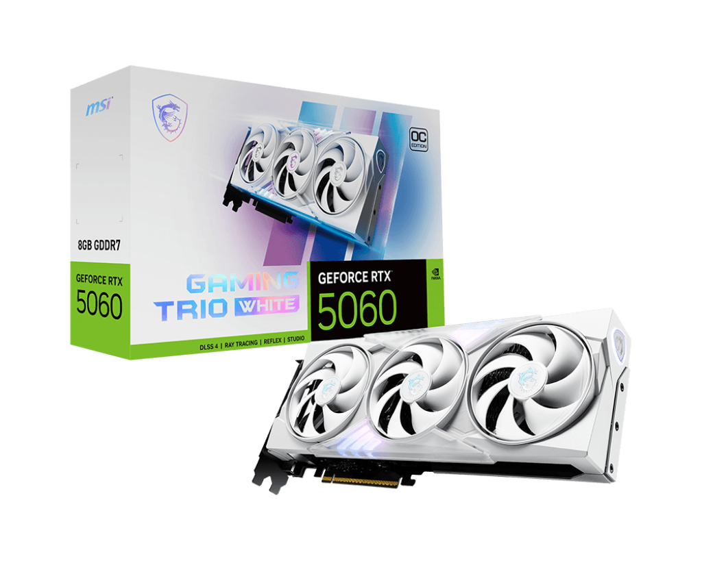 Card màn hình MSI GeForce RTX 5060 Gaming Trio OC White 8GB