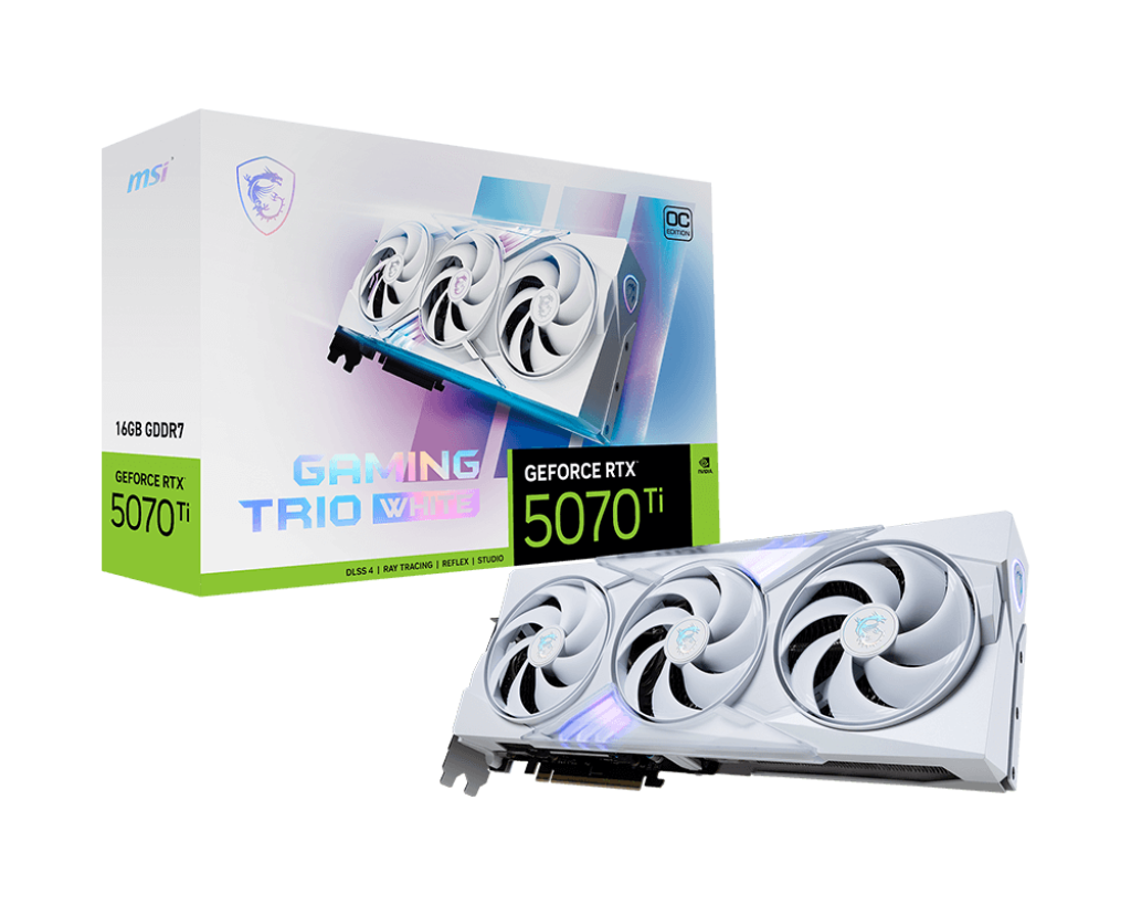 Card màn hình MSI GeForce RTX 5070 Ti 16G GAMING TRIO OC White
