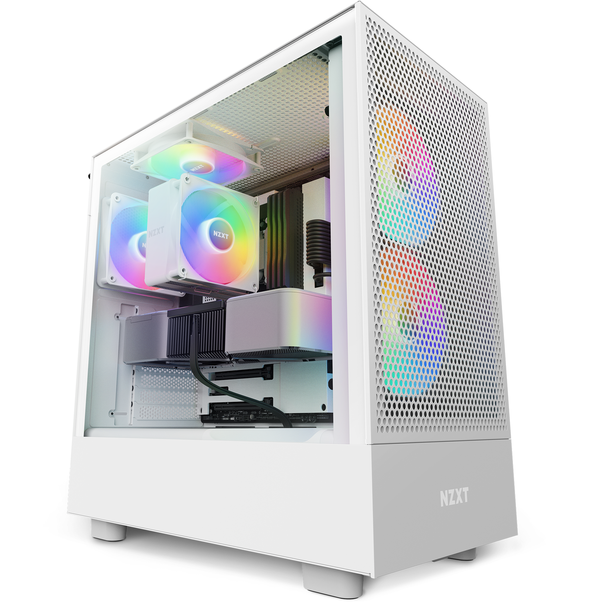 Vỏ máy tính NZXT H5 Flow White RGB (C-H51FW-R1)