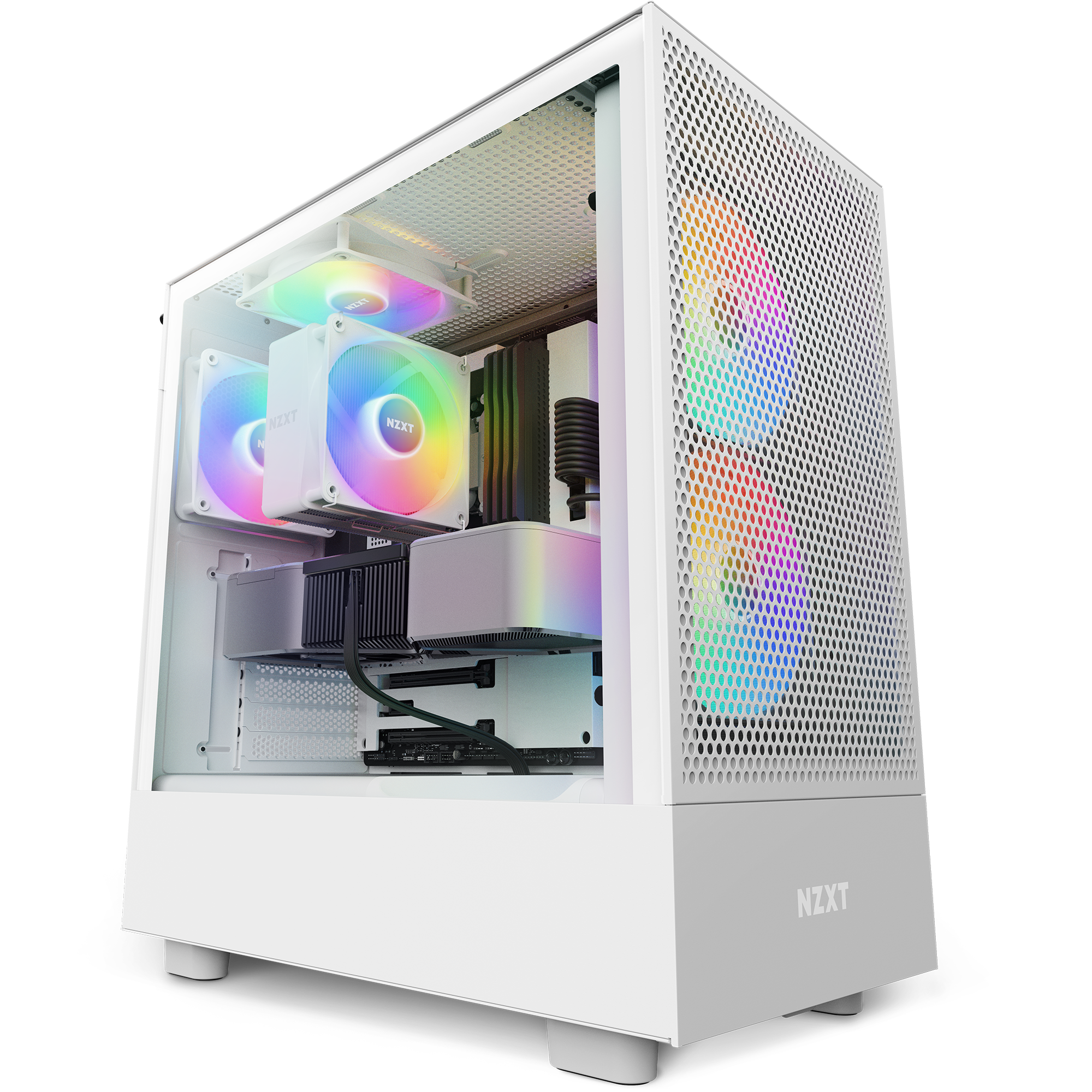  Vỏ máy tính NZXT H5 Flow White RGB (C-H51FW-R1) 