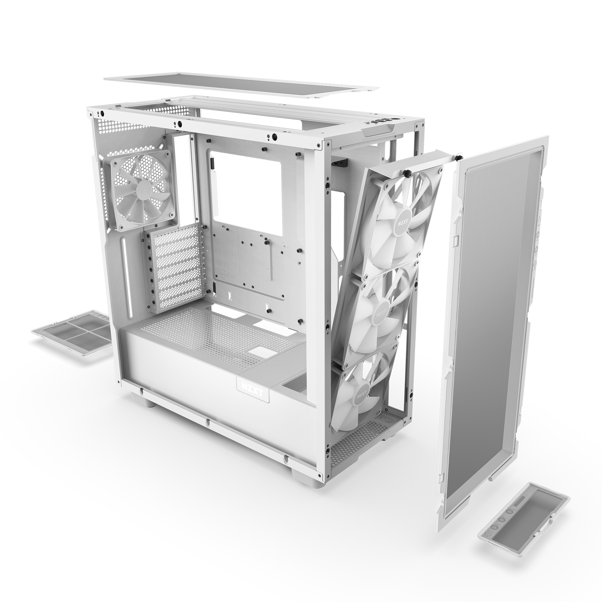  Vỏ máy tính NZXT H7 Flow White RGB (CM-H71FW-R1) 