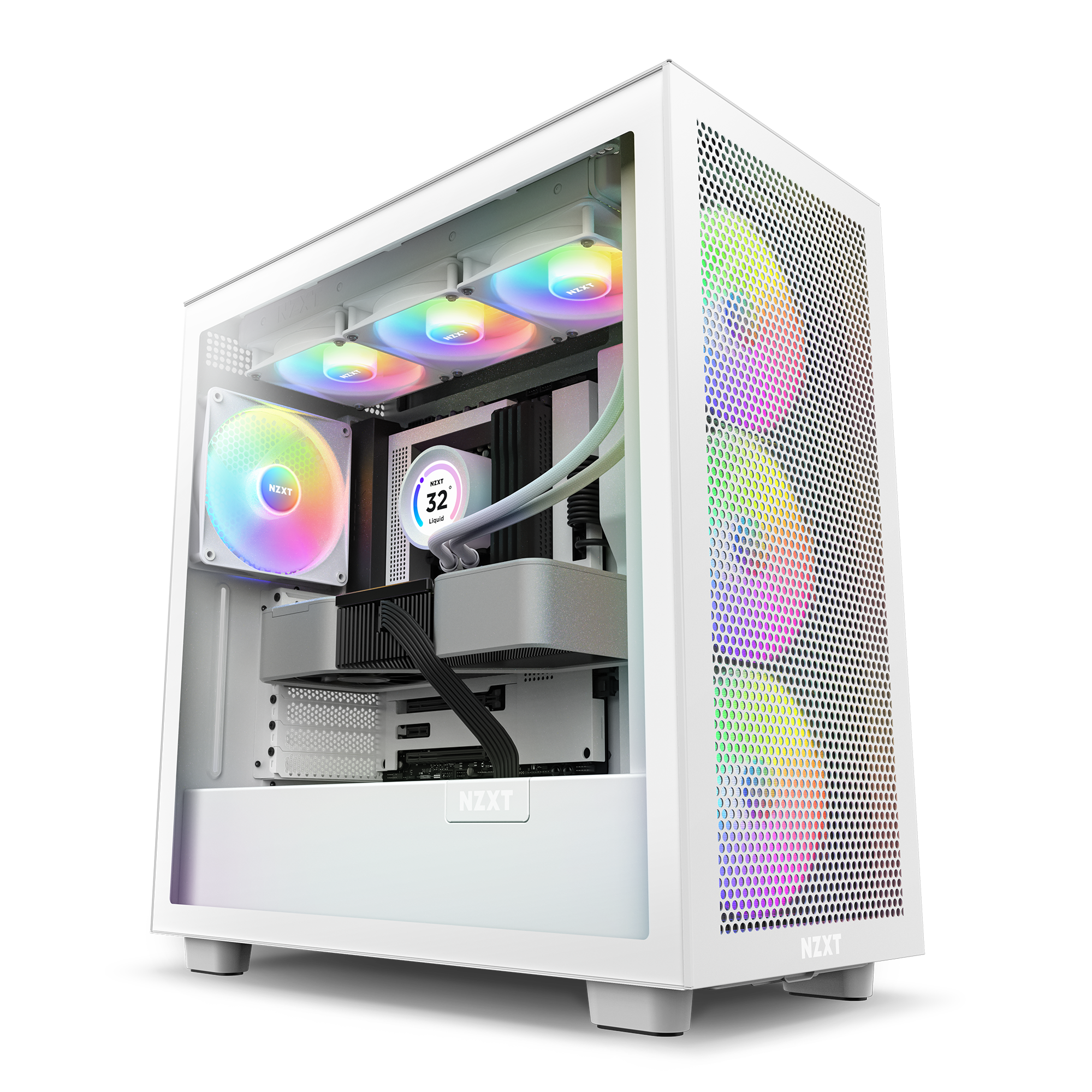 Vỏ Máy Tính Nzxt H7 Flow White Rgb