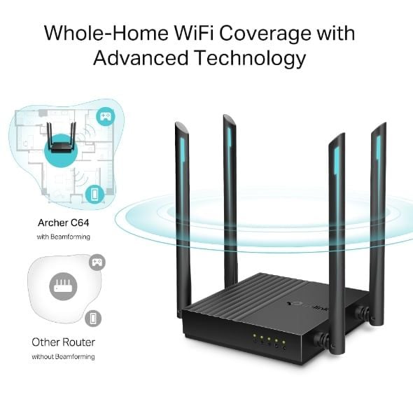  Bộ định tuyến WiFi 5 TP-Link Archer C64 chuẩn AC1200 