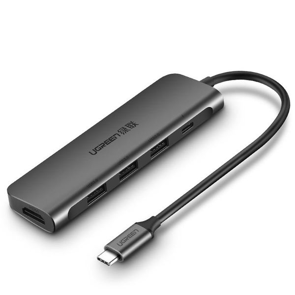  UGreen USB-C to HDMI + USB 3.0*3 + PD power Converter - CM136 