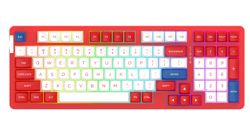 Bàn phím cơ DareU A98 Pro TM Red Wave Dream switch