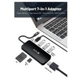  Bộ Chuyển Đổi Mazer USB-C 7-in-1 HUB M-UC2MULTI4070-BK 