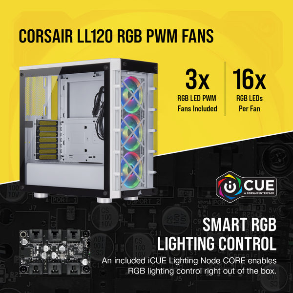  Vỏ máy tính Corsair 465X TG RGB White (CC-9011189-WW) 