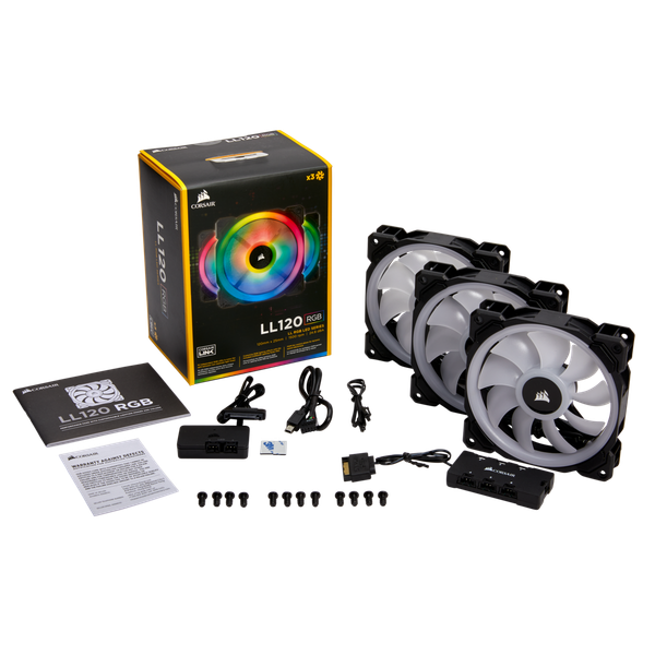  Bộ 3 quạt Corsair LL120 RGB kèm Node PRO (CO-9050072-WW) 