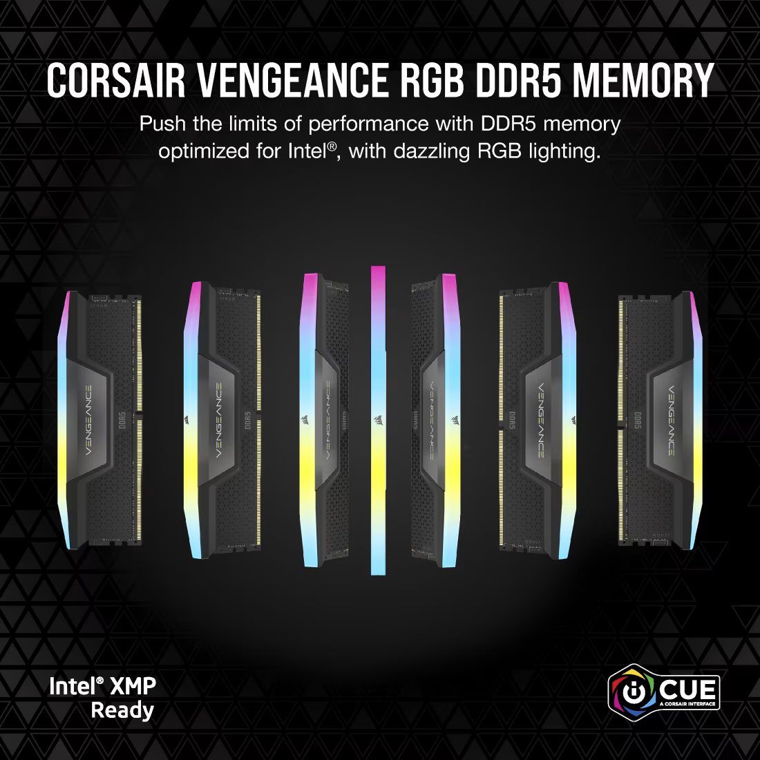  Ram Corsair Vengeance RGB 128GB (2x64GB) 6400 DDR5 (CMH128GX5M2B6400C42) 