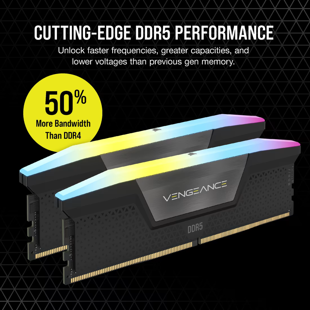 Ram Corsair Vengeance RGB 128GB (2x64GB) 6400 DDR5
