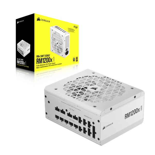 Nguồn máy tính Corsair RM1200x SHIFT White ATX 3.1 - 80 Plus Gold - Full Modular (1200W) (CP-9020276-NA)