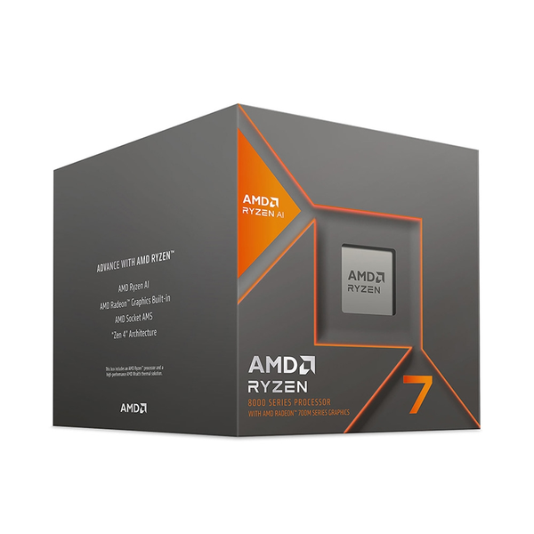 Bộ vi xử lý AMD Ryzen 7 8700F / 4.1GHz Boost 5.0GHz / 8 nhân 16 luồng / 24MB / AM5