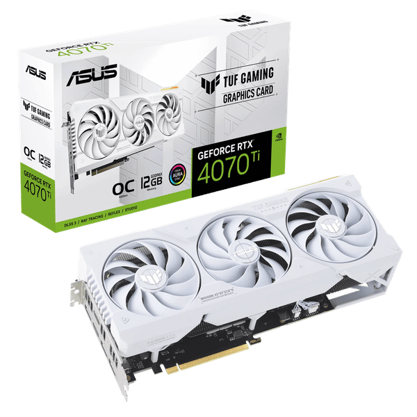Card màn hình ASUS TUF Gaming GeForce RTX 4070 Ti White OC Edition 12GB (TUF-RTX4070TI-O12G-WHITE-GAMING)