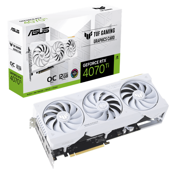  Card màn hình ASUS TUF Gaming GeForce RTX 4070 Ti White OC Edition 12GB (TUF-RTX4070TI-O12G-WHITE-GAMING) 