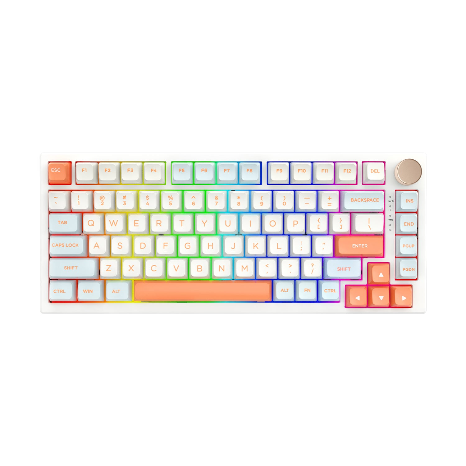 Bàn phím cơ VGN Không dây N75 Pro Orange Azure Switch
