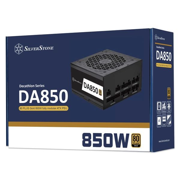  Nguồn máy tính SilverStone DA850 - 80 Plus Gold - Full Modular (850W) (SST-DA850-G) 