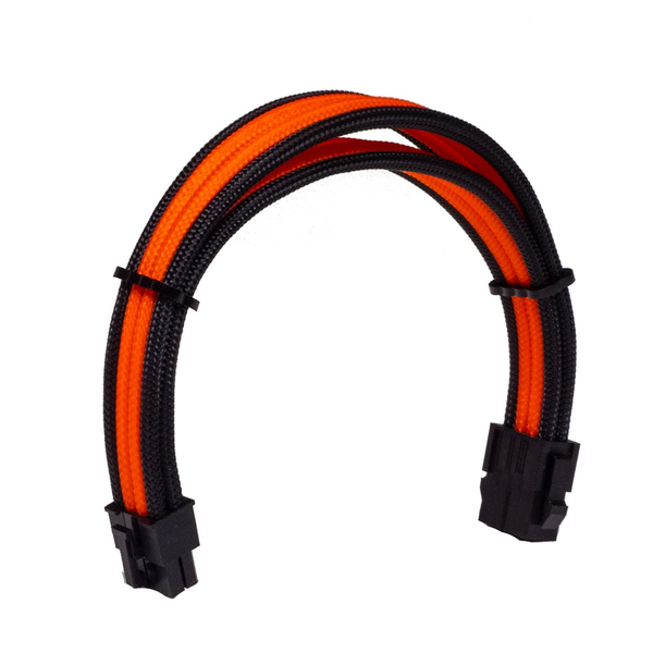  Phụ Kiện Dây Cable Sleeving 8 Pin VGA Orange - Interleaved - Black 