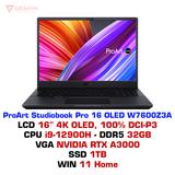  Laptop ASUS ProArt Studiobook Pro 16 OLED W7600Z3A L2048W 