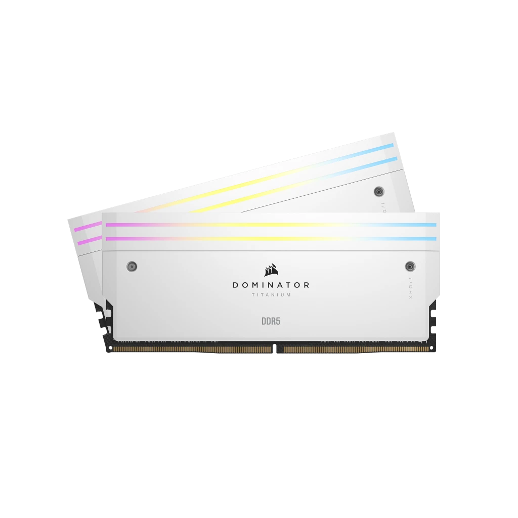 RAM Corsair Dominator Titanium White 64GB (2x32GB) RGB 6600 DDR5 (CMP64GX5M2X6600C32W)