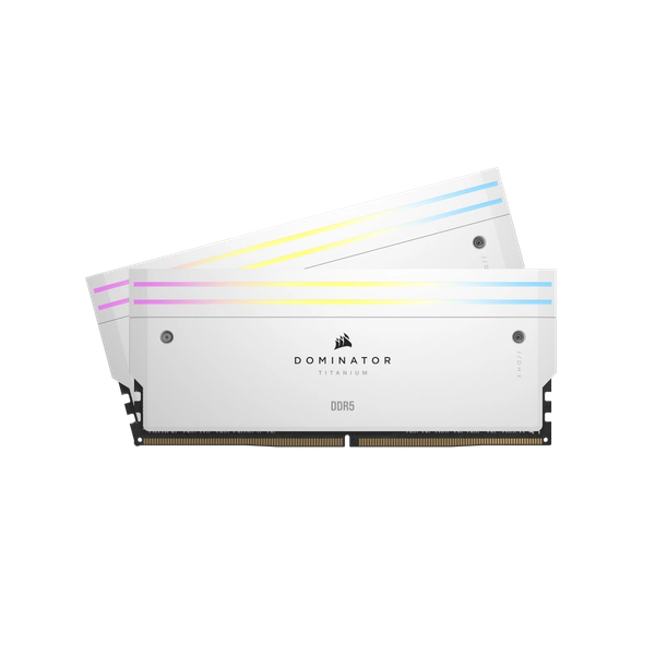 RAM Corsair Dominator Titanium White 64GB (2x32GB) RGB 6600 DDR5 (CMP64GX5M2X6600C32W)