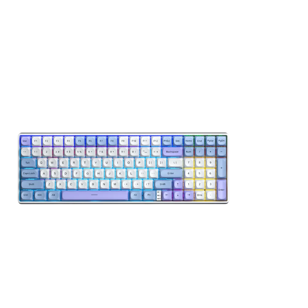 Bàn phím AULA S100 PRO TM (Xanh dương+trắng+tím/ Red switch) S100PRO01