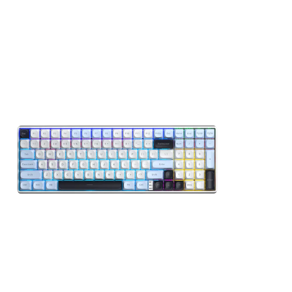 Bàn phím AULA S100 PRO TM (Xanh dương+trắng+tím đậm/ Brown switch) S100PRO02