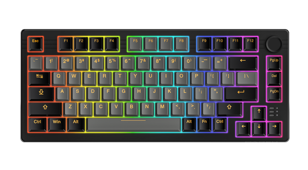  Bàn phím cơ DareU EK75 Pro Triple Mode Black Golden Cloud switch 