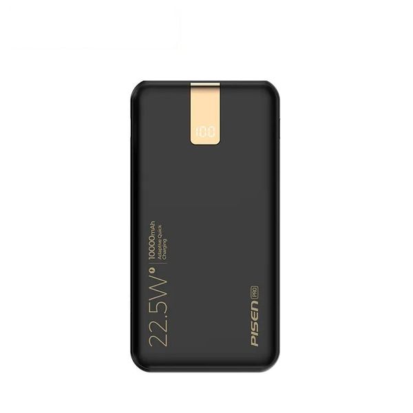  Sạc dự phòng PISEN Pro All 10000mAh , 22.5W (2xQC, 1xPD, Lightning ), đen - TS-D262 BLACK 