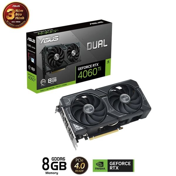 Card màn hình ASUS Dual GeForce RTX 4060 Ti 8GB (DUAL-RTX4060TI-8G)